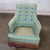 Mid-20th Century Traditional Art Deco Club or Lounge Chair Upholstered W/Beachy Fabric & Bullion Fringe For Sale - Image 12 of 18
