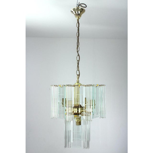 Orion Chandelier with Glass Hangings, Rods and Cut Glass Panels, 1960s For Sale - Image 6 of 16