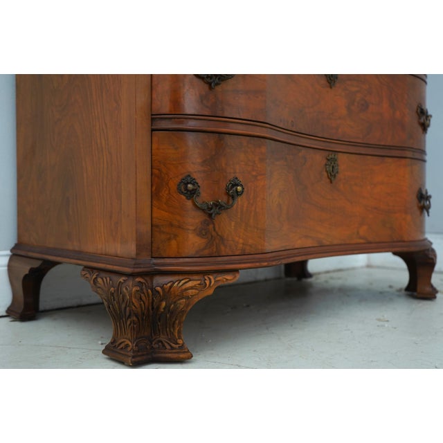 Vintage Walnut Georgian Style High Chest For Sale - Image 12 of 16