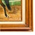 Wood Vintage 1973 Signed Equestrian Oil Painting – "Thoroughbred Workout" by Bonnie Roseberry For Sale - Image 7 of 9