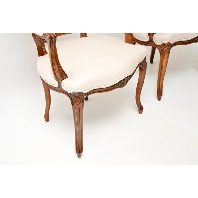 French Walnut Salon Armchairs, 1930, Set of 2 For Sale - Image 11 of 12