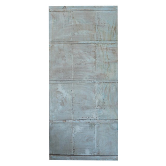 Blue Vintage Krishna Carved Wood Wall Panel – Handcrafted Indian Art Decor 96x40 For Sale - Image 8 of 8