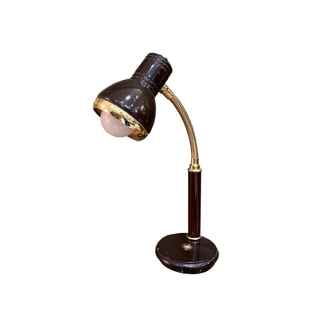 Vintage Black Table Lamp in Metal, 1950s For Sale - Image 4 of 4