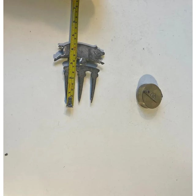 Vintage Measuring Tape & Pork Sign, 1930s, Set of 2 For Sale - Image 11 of 13