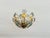 Glass Vintage Italian Hand-Painted Sage Green Glass & Brass Floral Flush Mount Chandelier For Sale - Image 7 of 18