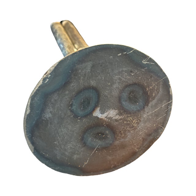 Italian Studio 1960s Brutalist Iron Candlesticks Set For Sale - Image 9 of 10