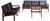 Black Leather Sofas & Side Table from Illum Wikkelso Capella, Denmark, 1960s, Set of 3 For Sale
