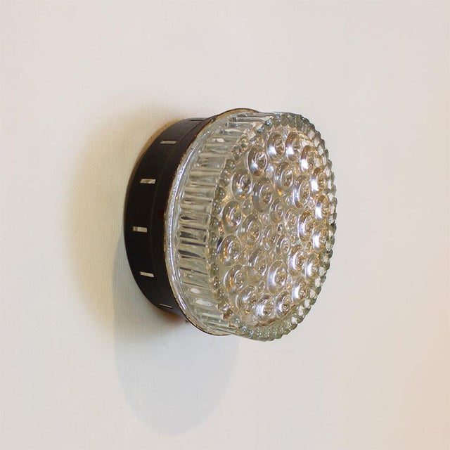 1970s Vintage Round Wall Lamp, 1970s For Sale - Image 5 of 5