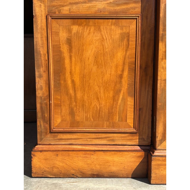 19th Century French Louis Philippe Walnut 4-Door Bookcase, 1880s For Sale - Image 13 of 14