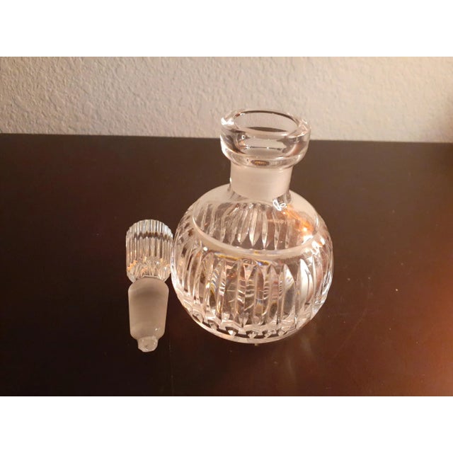 Contemporary 1980s Clear Cut Crystal Perfume or Oil Cruet For Sale - Image 3 of 6