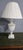 A super quality large white alabaster table lamp, in very good overall condition, rewired and ready for use. 20" high...