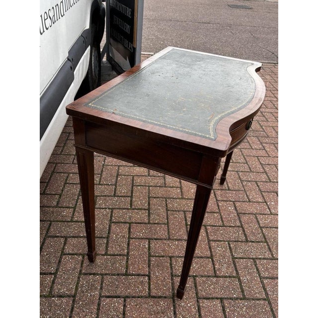Brown Sheraton Revival Serpentine Front Mahogany Console Table For Sale - Image 8 of 10