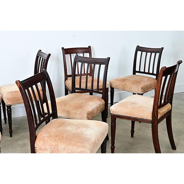 Set of 8 English 19th Century '' H.O. Peers '' Mahogany Dining Chairs For Sale - Image 10 of 12
