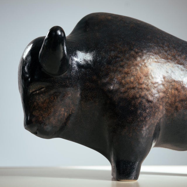 Ceramic Bull Sculpture from Ruschka, 1960s For Sale - Image 4 of 8