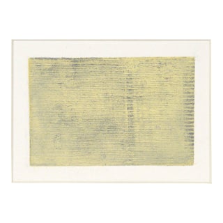Not Quite Green - Minimalist Transfer Monotype in Oil by Heather Speck For Sale