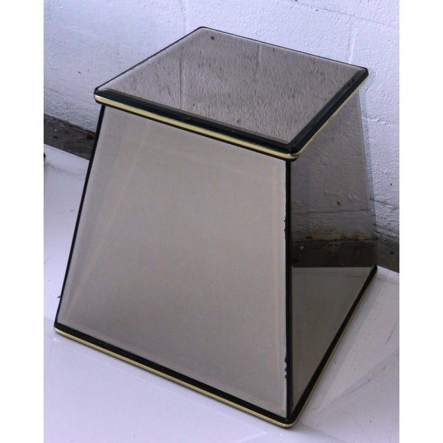 Italian Vintage Mirrored Pedestals - a Pair For Sale - Image 4 of 5