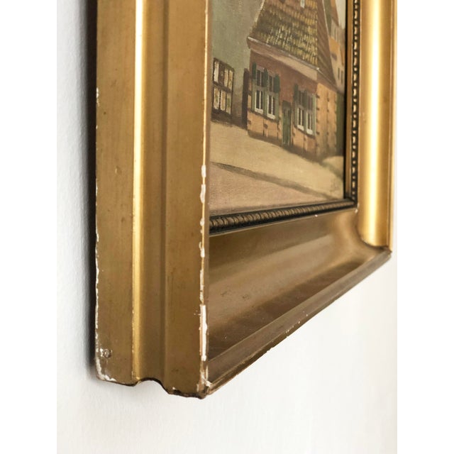 Early 20th Century Vintage Original Cottage Oil Painting: Signed Large Countryside Art For Sale - Image 5 of 16