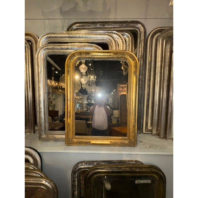 19th Century 19th C. French Louis Philippe Mirror With Flowers For Sale - Image 5 of 6
