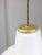 Metal Mid-Century Italian Brass and Opaline Pendant Lamp For Sale - Image 7 of 13