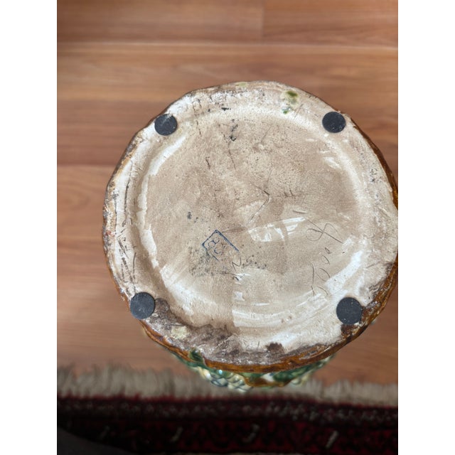 Italian Majolica Clay Vase 1970’s For Sale In Seattle - Image 6 of 8