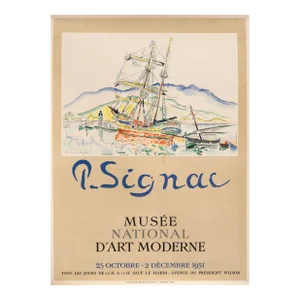 1951 French Exhibition Poster - P. Signac, Musée National d'Art Moderne