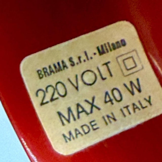 Adjustable Table Lamps in Red by Brama Milano, Italy, 1980s, Set of 2 For Sale - Image 6 of 11