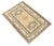 Textile 3x5 Antique-Style Apricot & Blue Medallion Rug, Ariana Hazara Caucasian Design For Sale - Image 7 of 8