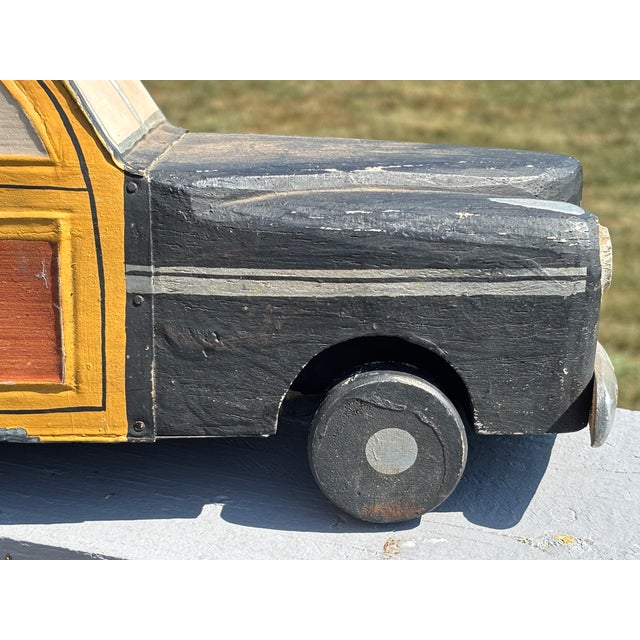 Mid 20th C. American - Artisan Crafted / Folk Art Model of a Ford Woody Wagon For Sale - Image 9 of 11