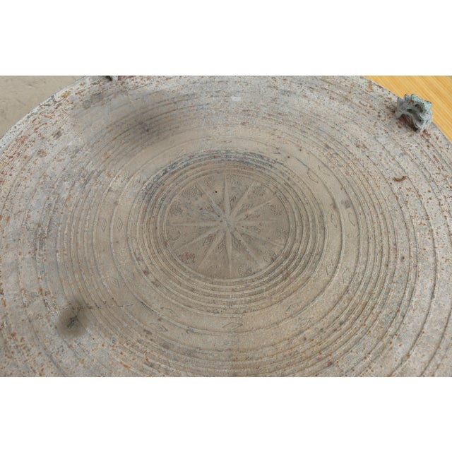 Folk Art Mid-20th Century Pair of Large Southeast Asian Rain Drum Side Tables For Sale - Image 3 of 12