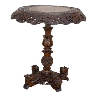 Extraordinary Anglo Indian Rosewood Center Table For Sale