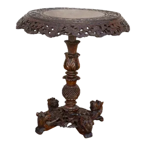 Extraordinary Anglo Indian Rosewood Center Table