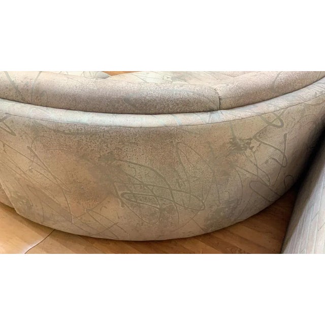 Late 20th Century Postmodern L Shaped Sectional Sofa by Bernhardt for Reupholstery For Sale - Image 5 of 13