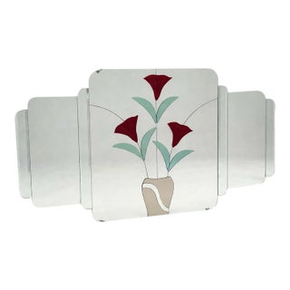 Vintage Postmodern 1980s Large Art Deco Style Large 6ft Mirror Attributed to David Marshall For Sale