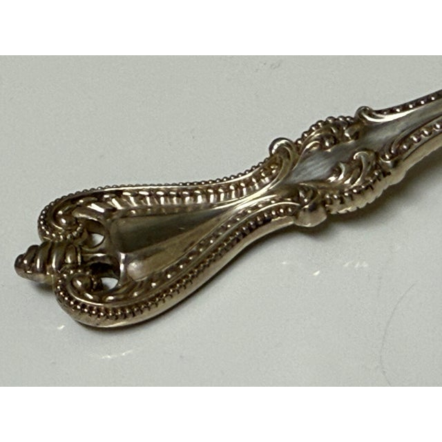 Late 19th Century Gorgeous Solid Sterling Silver Antique Toast Fork Hallmarked 1895 No Monogram For Sale - Image 5 of 12