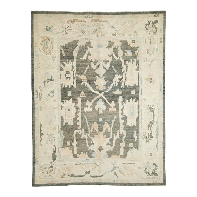 Oushak Rug 9'4" x 12'1" For Sale