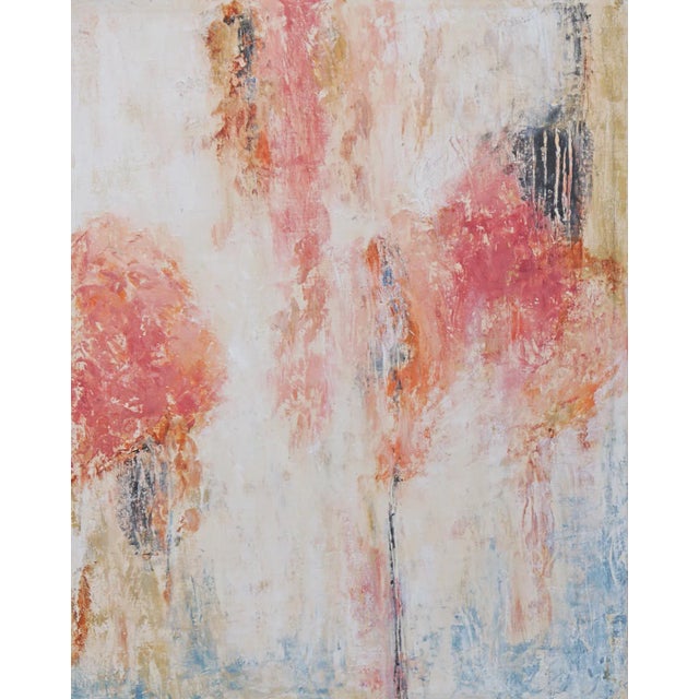 The artist occasionally paints with a palette knife, using oil paint mixed with cold wax medium. She finds it...