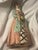 Antique Cast Iron Doorstop W Victorian Lady in Peachy Pink Colonial Attire & Sunflower Bonnet For Sale - Image 12 of 12