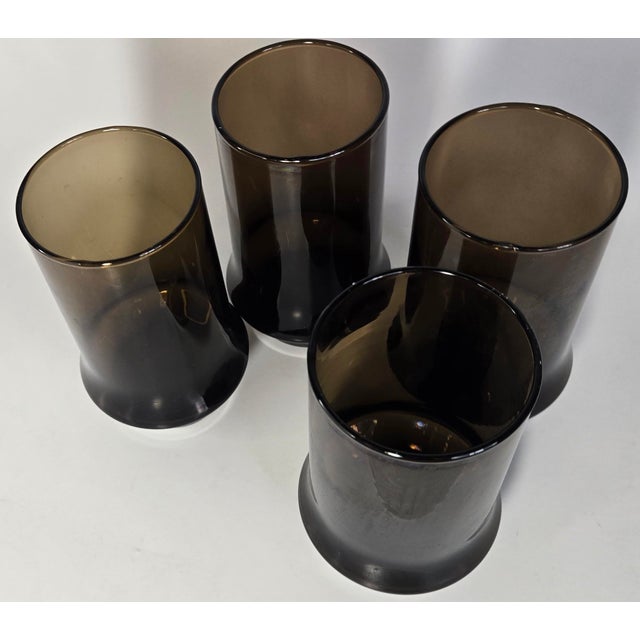 Vintage Deepest Mocha Swerve Tumblers- Set of Four For Sale - Image 4 of 9