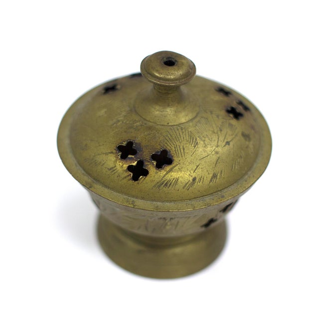Indian Brass Incense Burner Chairish