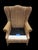 Traditional Pair of Large Wicker Wingback Chairs With Ottoman by Henry Link for Lexington Furniture 1972 For Sale - Image 3 of 12