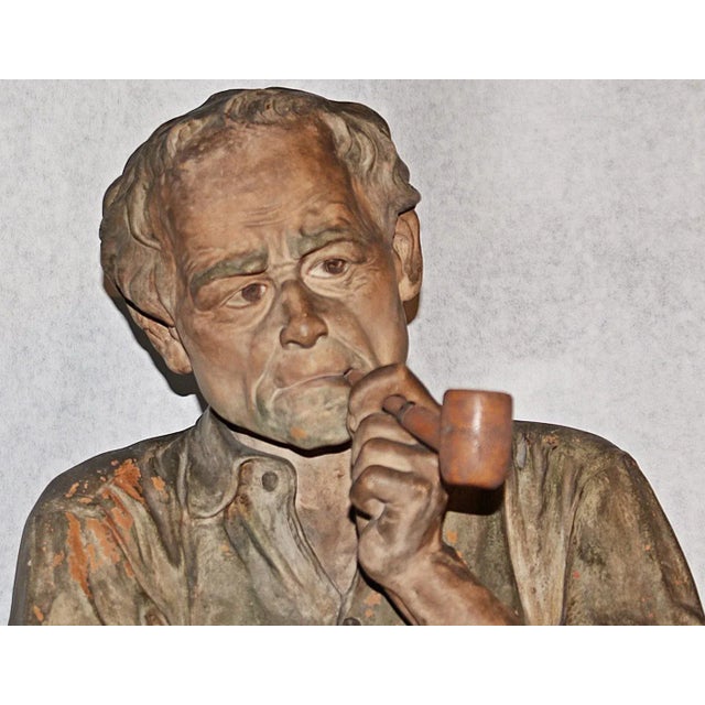 Antique French Terracotta Figurine by J. Legulche For Sale - Image 4 of 11