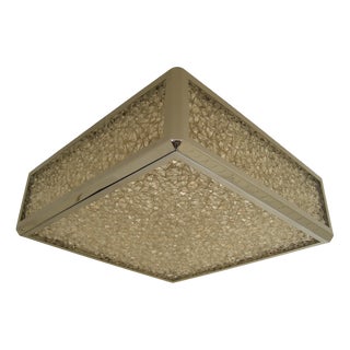 Vintage Ceiling Lamp with Plastic Sheets in Chomed Profiles, 1970s For Sale