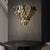 Aloadecor 12-Light Dimmable 7-Tier Smoked Crystal Chandelier Large Modern Luxury Pendant Light With Polished Nickel Finish and Stainless Steel Accents For Sale In Houston - Image 6 of 9