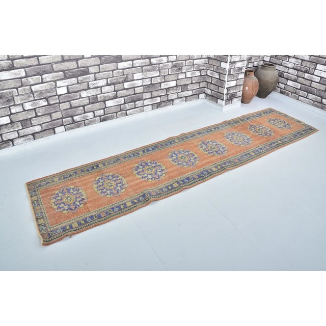 Antique Vintage Kitchen Decor Runner Rug For Sale - Image 4 of 10