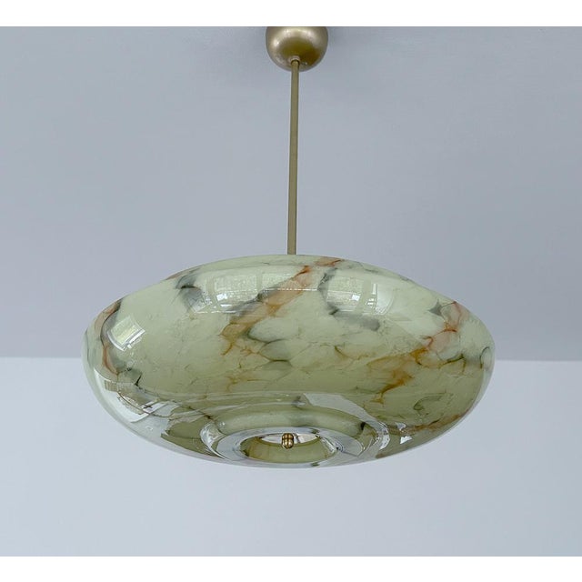 Art Deco Pendant Light in Uranium Glass, 1930s For Sale - Image 12 of 18