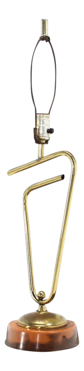 Sculptural Brass Table Lamp Fontana Arte Era