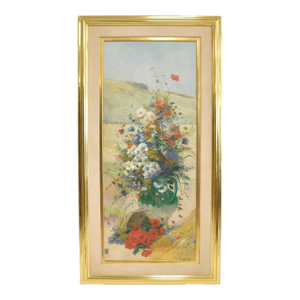 Eugene Henri Cauchois , Flower Study Oil Painting