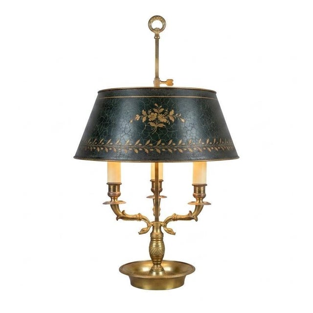 Antique Empire Bronze Bouillotte Lamp with Swan Motifs, 1910s For Sale - Image 16 of 16