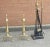 Set of 20th Century Neoclassical Brass and Iron Fireplace Tools For Sale In Washington DC - Image 6 of 6