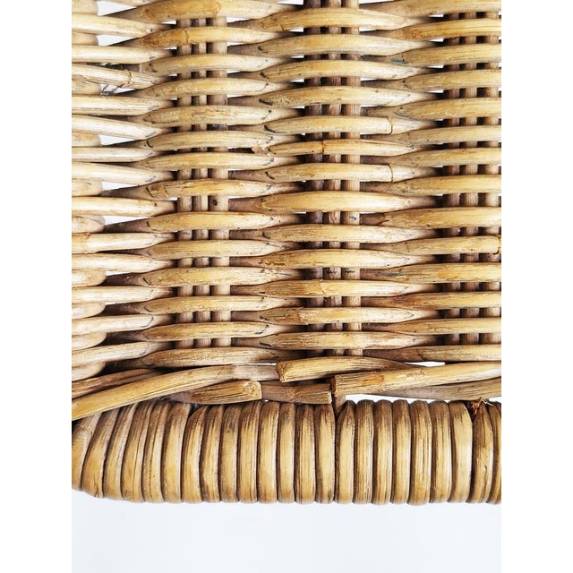 Mid-Century Modern Forged Iron and Rattan Side Table by Carl Auböck, 1950s For Sale - Image 9 of 10